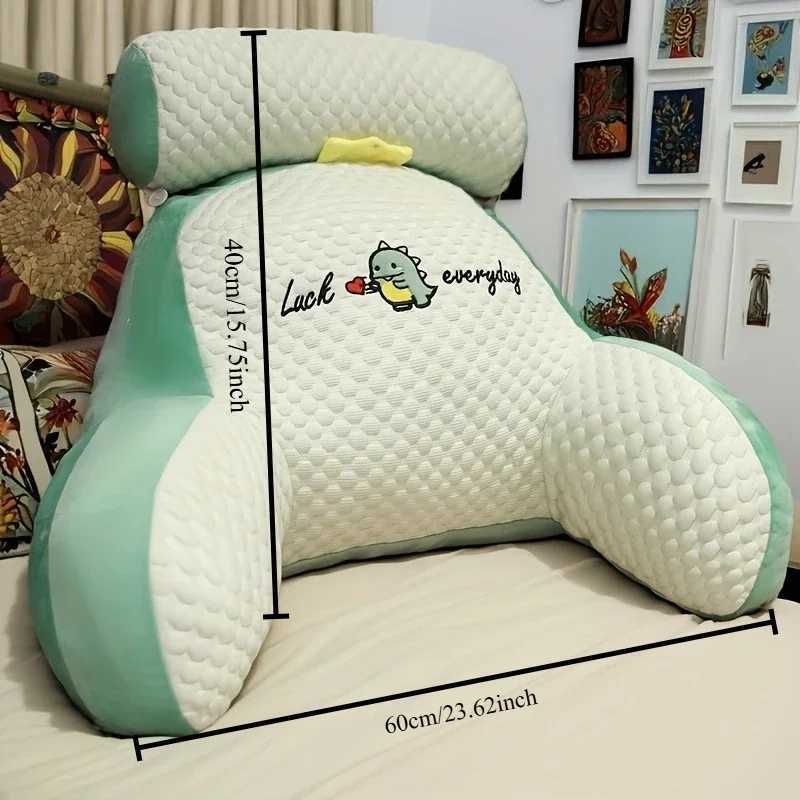 1pc Ergonomic Reading Pillow with Adjustable Back SupportSoft Lumbar Support for Bed Sofa ChairBreathable Chair Cushion D260317
