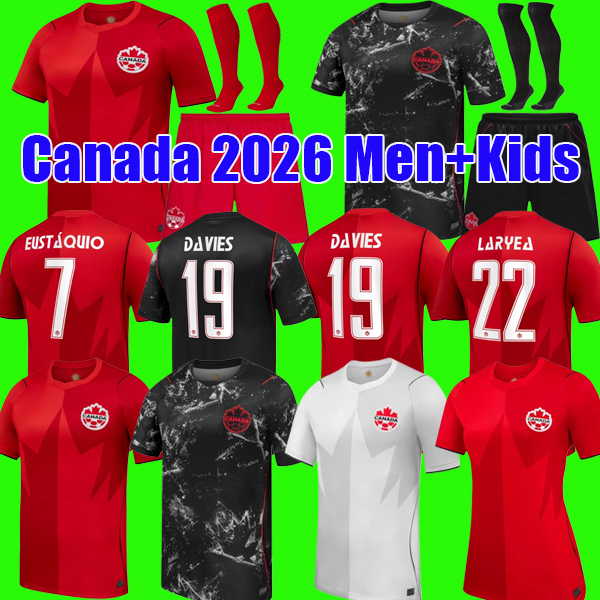S-4XL Canada 2026 World Cup Home Away Kits DAVIES Soccer Jerseys DAVID EUSTAQUIO AHMED KONE LARYEA SHAFFELBURG BUCHANAN CORNELIUS Football shirt men top kit uniforms