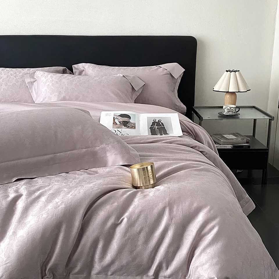 4PCS Elegant Premium Bedding Set 100s Sateen Jacquard Australian Euro Pure Cotton Sheet and Duvet Cover Set Queen King Size D260317