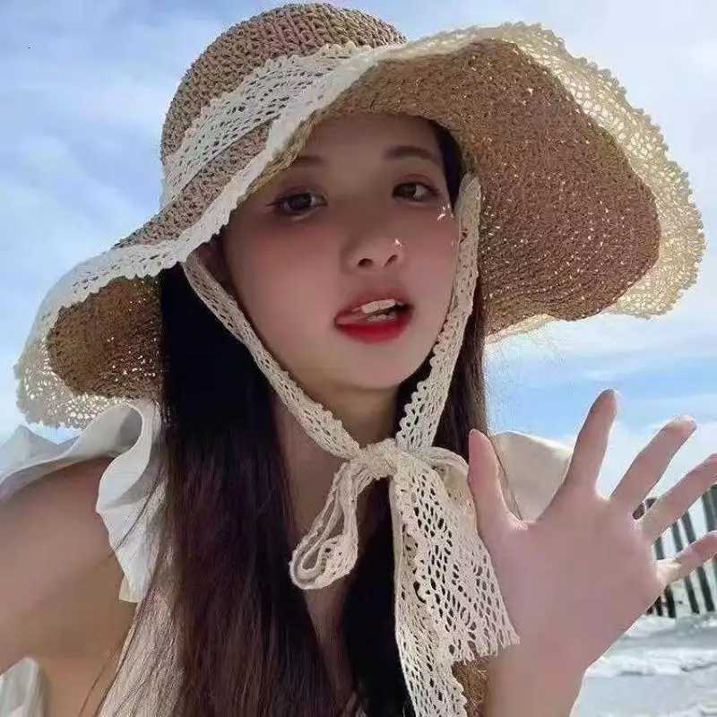 Summer Straw Hat Foldable Sun Hat Wide Large Brim Beach Hats Fashion Holiday Straw Hat Beach UV Protection Cap H260317 - view 4
