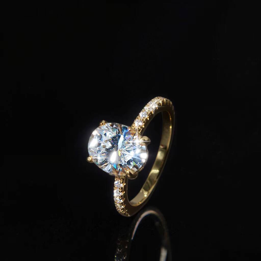 Telula 3CT Mossanite Jewelry VVS Moissanite Solitaire S925 Sterling Silver Moissanite Diamond Engagement Wedding Gold Ring