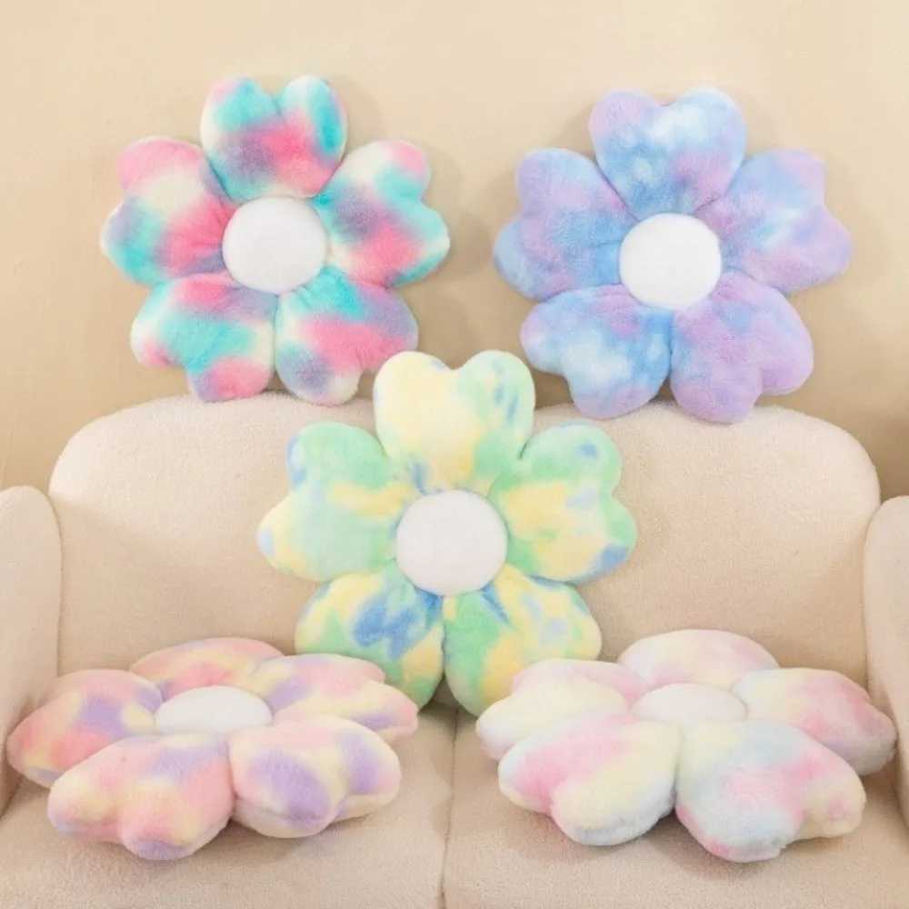 Sofa Cushions Colorful Flower Pillow Soft Fluffy Petals Seat Cushion Hip Protective Cherry Blossom Mat For Home Office Bedroom D260317
