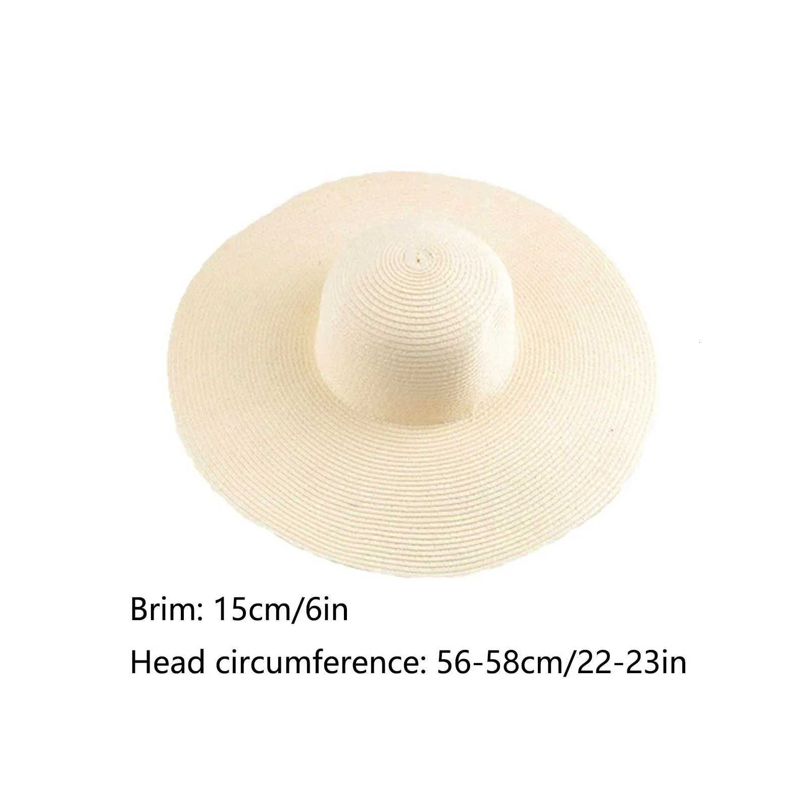 Summer Simple Floppy Sun Hat Women Wide Brim Beach Hat Girls Seaside Travel Foldable Straw Hat Sunscreen UV Protection Lady Cap H260317 - view 6