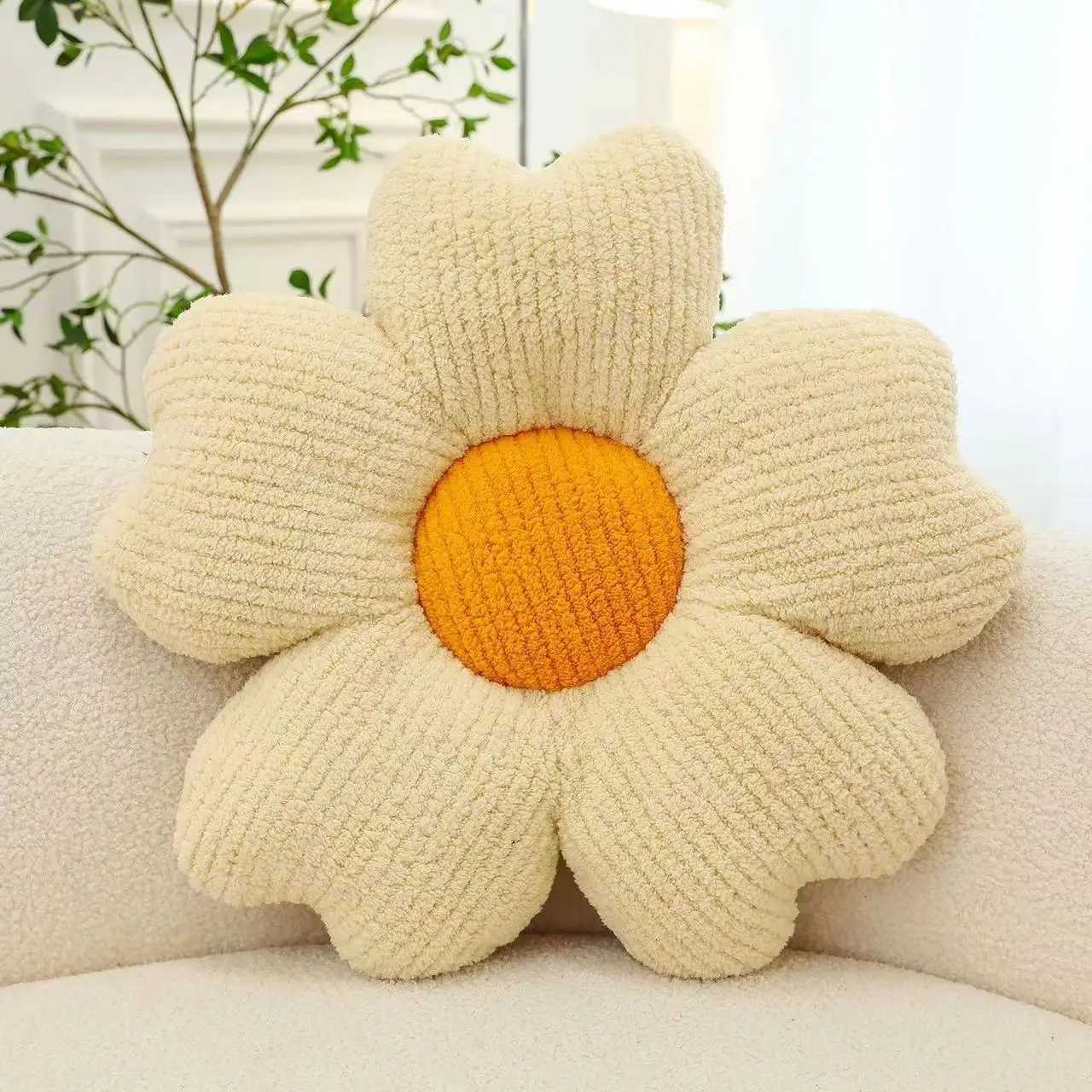 New Breathable Five-petal Flower Cushion Macaron Fresh Home Sofa Decorative Cushion Pillow Dining Table Office Chair Cushion D260317