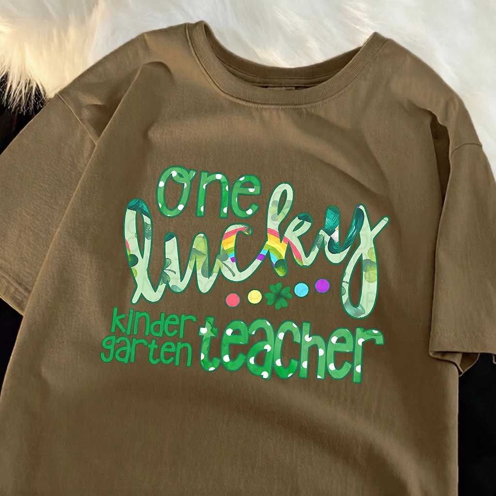 One Kindergarten Teacher Pattern Breathable Sport T Shirt Men Casual O-Neck T-Shirts Cotton Summer Clothes Soft Loose Tops M260317