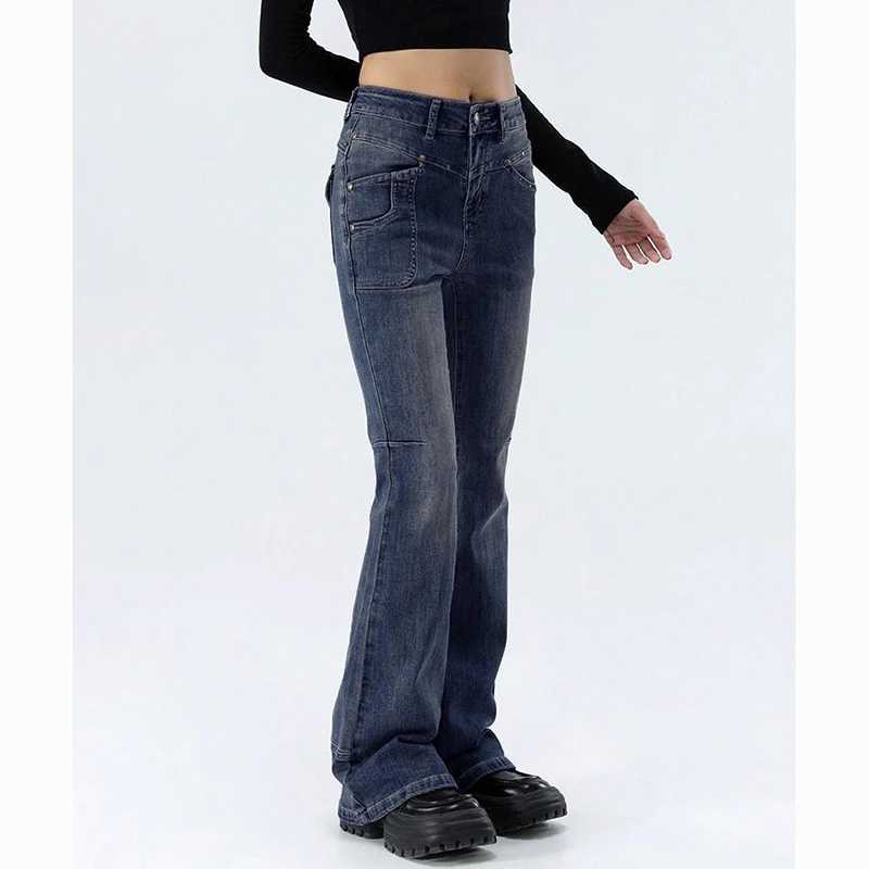 Lady Designer Casual High Waist Jeans Women Korean Fashion Straight Leg Pants s Classic Retro Baggy Solid Trousers M260317