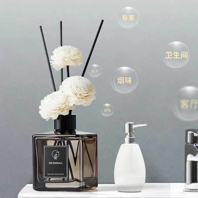 Flameless Aromatherapy Essential Oil Reed Diffuser Scent Candle Sets Odor Removal Home Fragrance Ornament Square Bottle D260317
