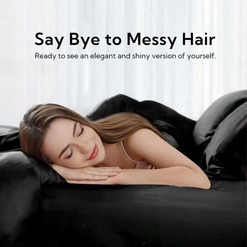 2/3pcs Luxurious Solid Silky Satin Fitted Sheet With Pillowcases For Soft And Comfortable BeddingFor Bedrooms And Guest Rooms D260317