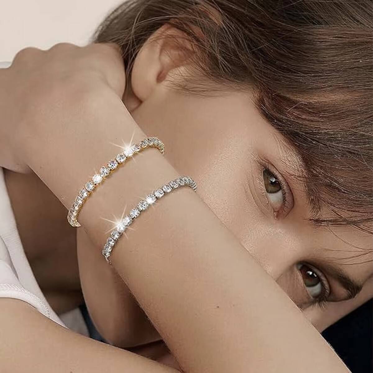 S925 Sterling Silver Classic 2/3/4/5mm Moissanite Tennis Bracelet for Men and Women Fine Jewelry Stylish and Stylish