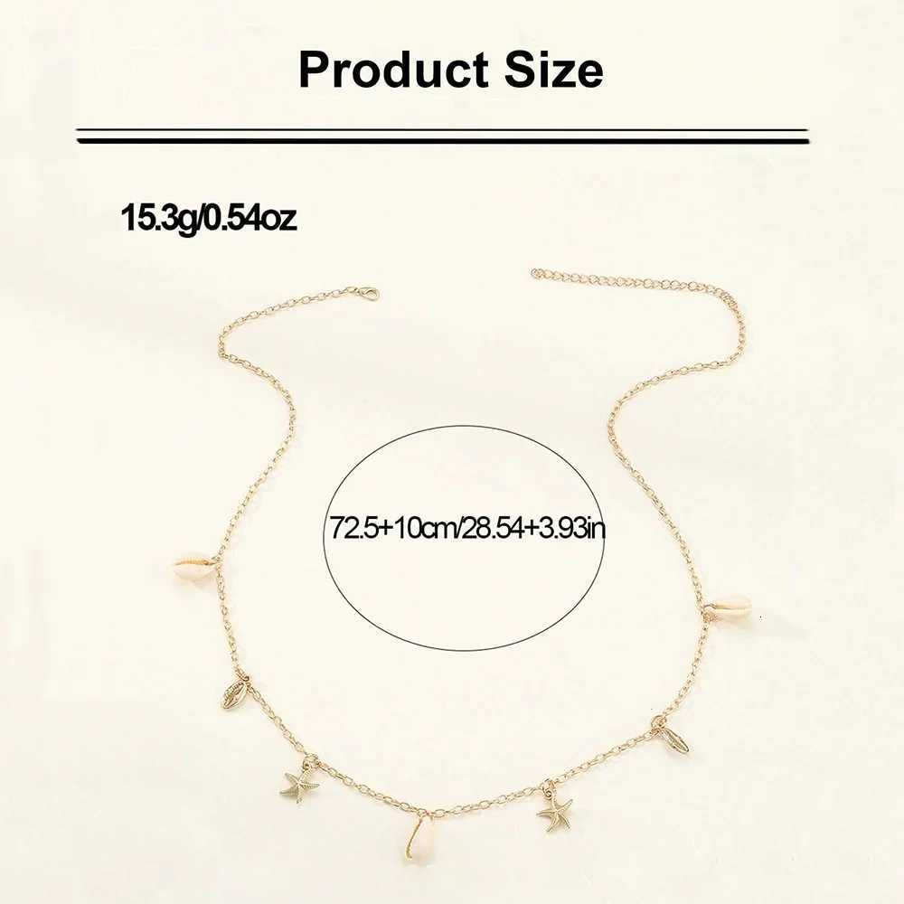 Seashell Starfish Waist Chain For Women Body Chains AdjustableBoho Conch Body Chains Summer Beach Dainty Boho Layered Chain H260316 - view 3