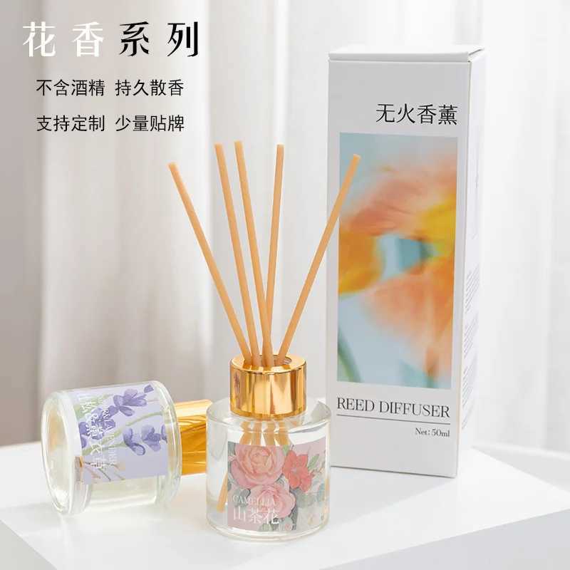 50ml Flameless Reed Diffuser Oil 6 Scents Aromatherapy Essential Oil for Home Fragrance/Air Freshener Home Decoration Flower D260317