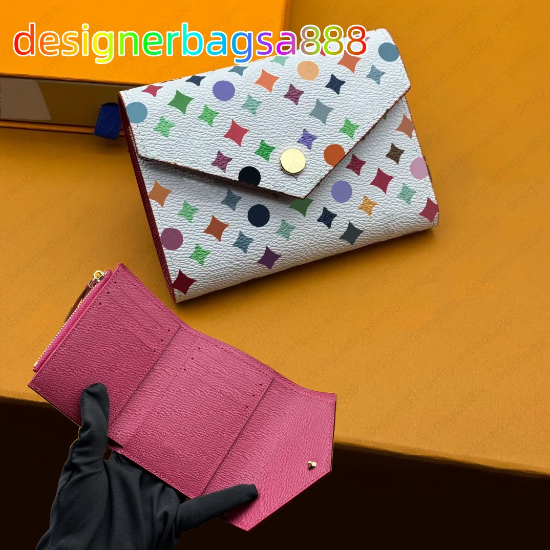 takashi murakami designer wallets for man women White tri color zippy organizer bag credit card holder coin purse key pouch purse clutch passport holder Makeup bag