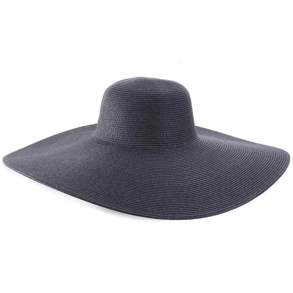 Lawliet 71/18cm Foldable Oversized Huge Wide Brim Sun Beach Straw Hats Wedding Womens Floppy Party Dressy A330 H260317 - view 6