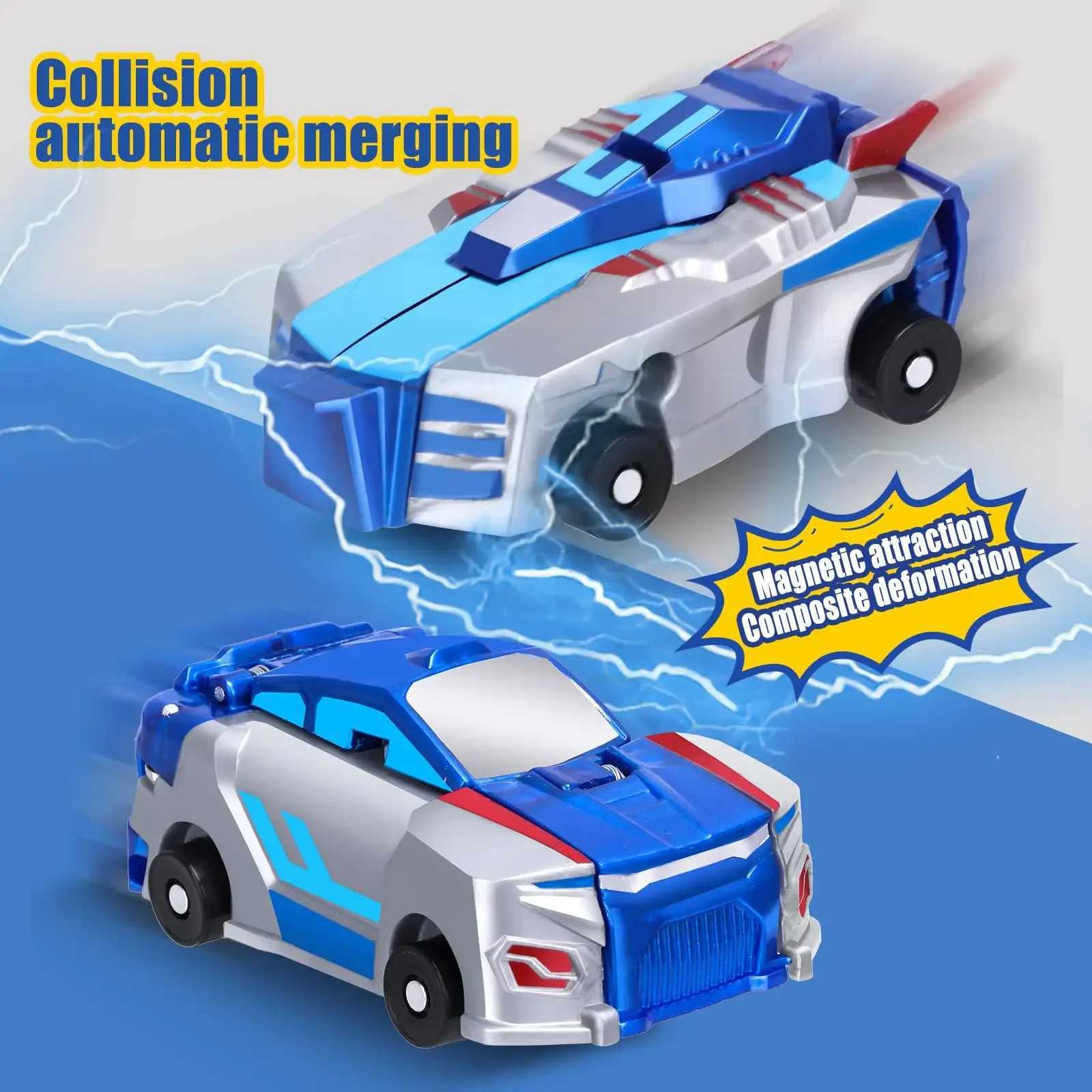Collision Transforming Dinosaur Car Toy Magnetic Dinosaur Transformer Car Transform into Dinosaurs Fun Transforming Cars Gifts Y260316