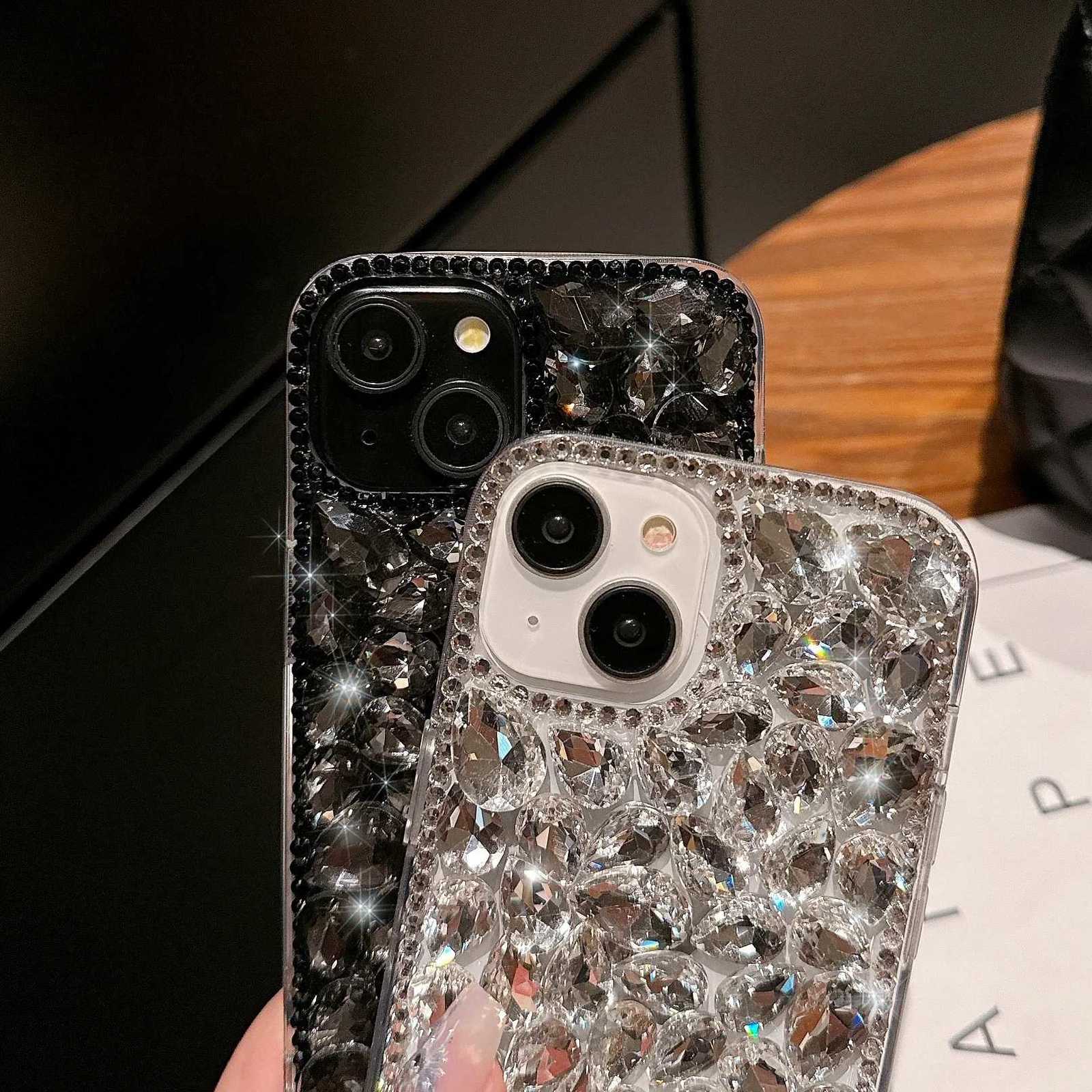 Luxury Fl Shining Diamonds Cover For iPhone 16 Pro Max 15 Plus Jewelled Cover For iPhone 17 Pro 13 12Pro 11 Hard Phone Shell C260314