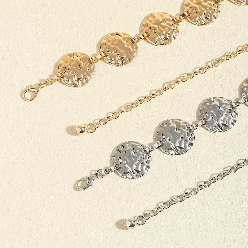 Elegant Ladies Metal Waist Gold Chain Belt Round Irregular Body Chain Sexy Accessory Beho Adjustable Belts For Women Punk H2603161 - view 7