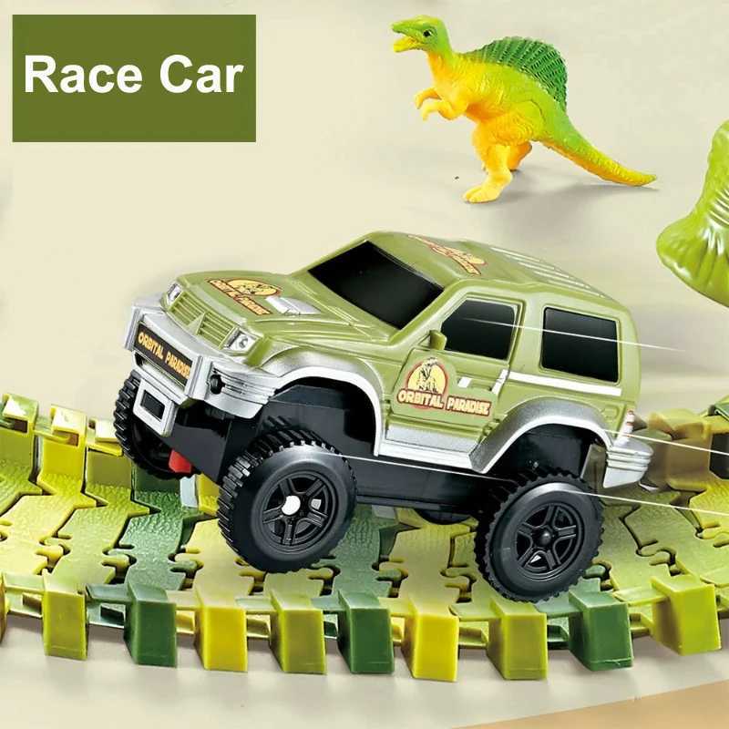 1/2/3pcs Universal Plastic Rail Car Toys fit for Dinosaur Assembly Bend Flexible Racing Track Toys for Children Gifts Y260316
