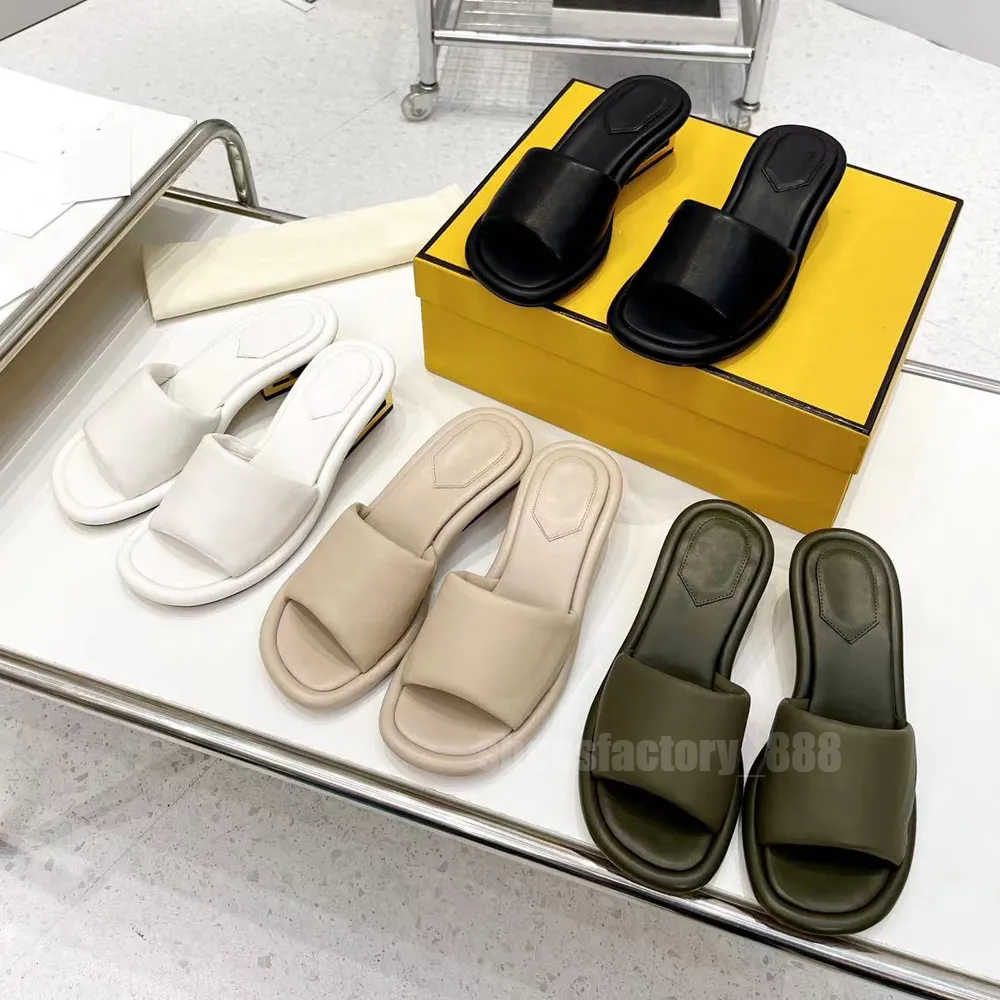designer sandals platform heels women slippers luxury sandals summer new sheepskin water table high heeled slippers for womens sandals Metal square straight drag