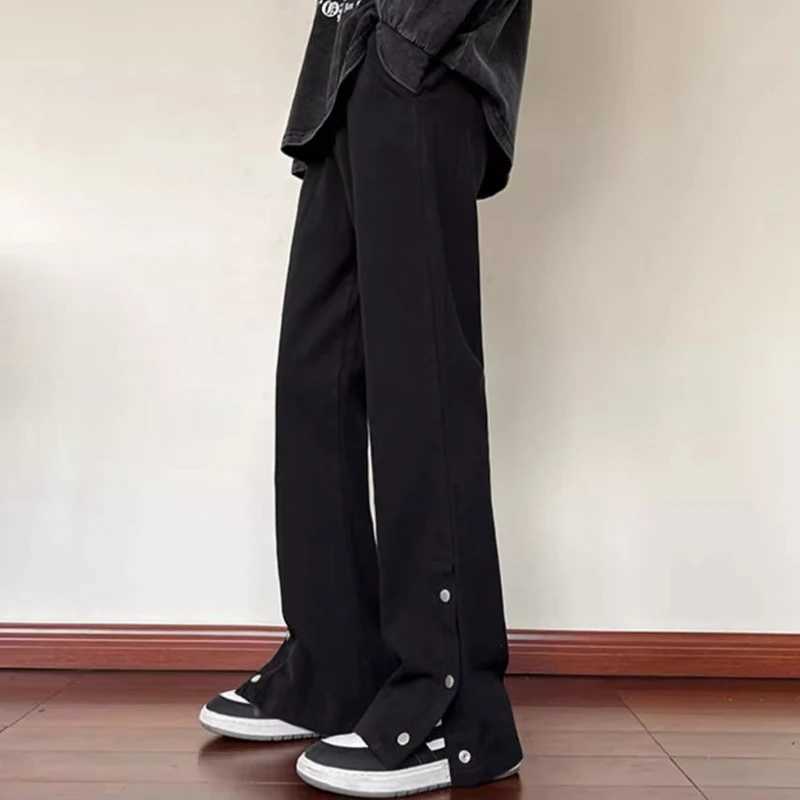 Ins High Street s High Waist Jeans Female Classic Retro Straight Leg Denim Trousers Lady Korean Casual Daily Pants M260317