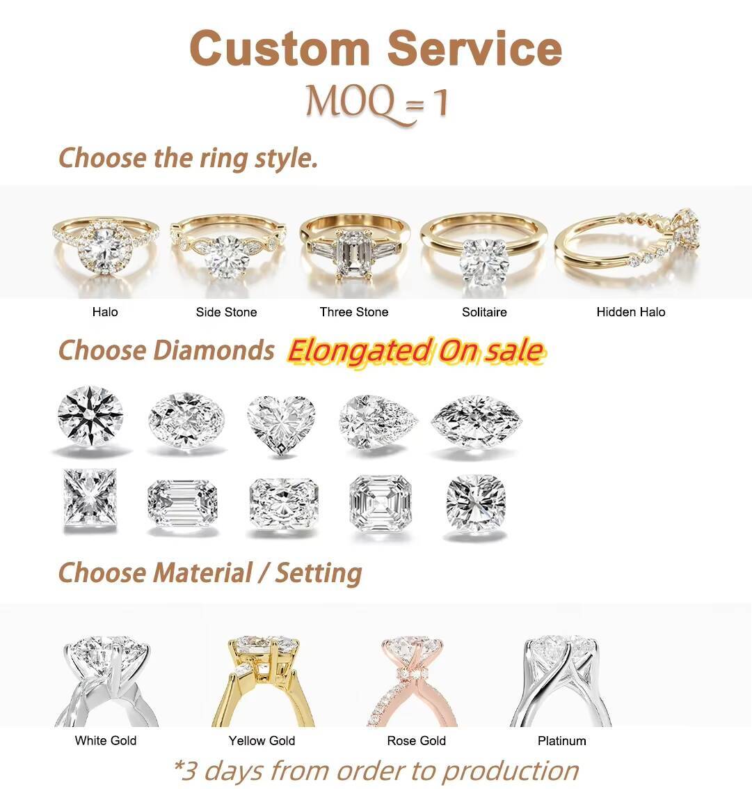 Custom Igi Certified Vvs Cvd Lab Grown Created Diamond 10k 14k 18k Gold Cushion Cut Pave Hidden Halo Basket Engagement Ring
