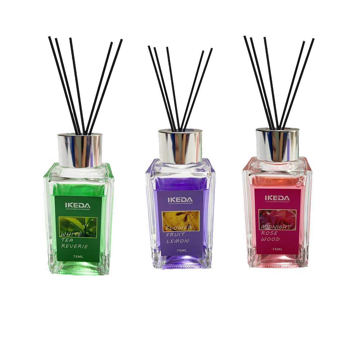 75ml Diffuser Sets Hotel Bathroom Rattan Sticks Aromatherapy Diffuser Air Freshener Plant Home Fragrance Refill Oil D260317