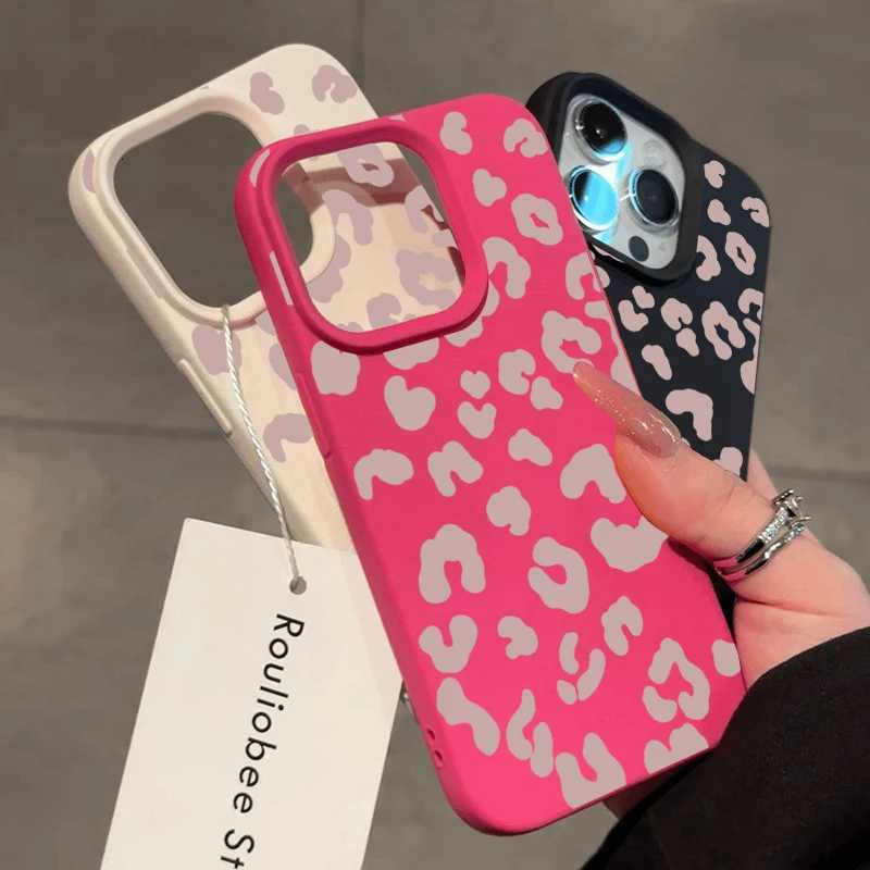 For iPhone 17 16 15 14 13 12 11 Pro Max Case Leopard Print Lichee Pattern Silicone Cover For iPhone XS X XR 16 Plus Fundas C260314