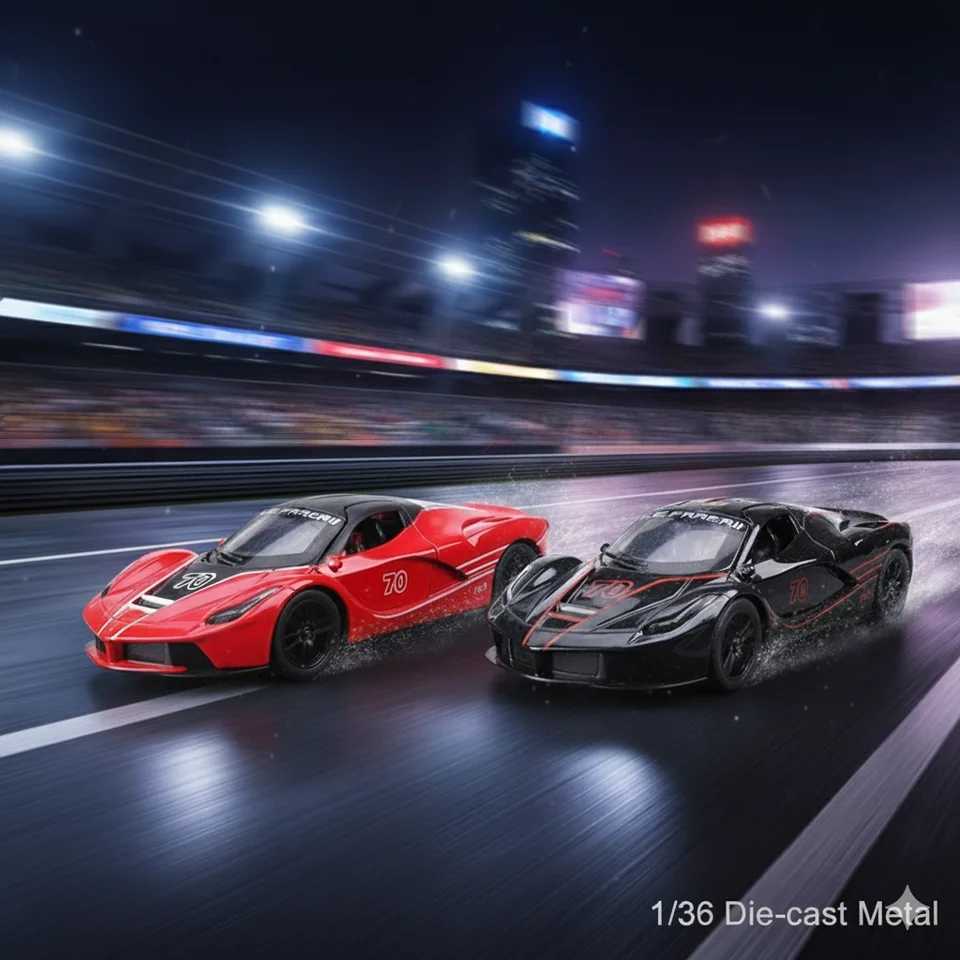 Bagged 136 Alloy Pullback Racing Car Simulation Toy Cool Three-Door Racing Car Childrens Toy D260317