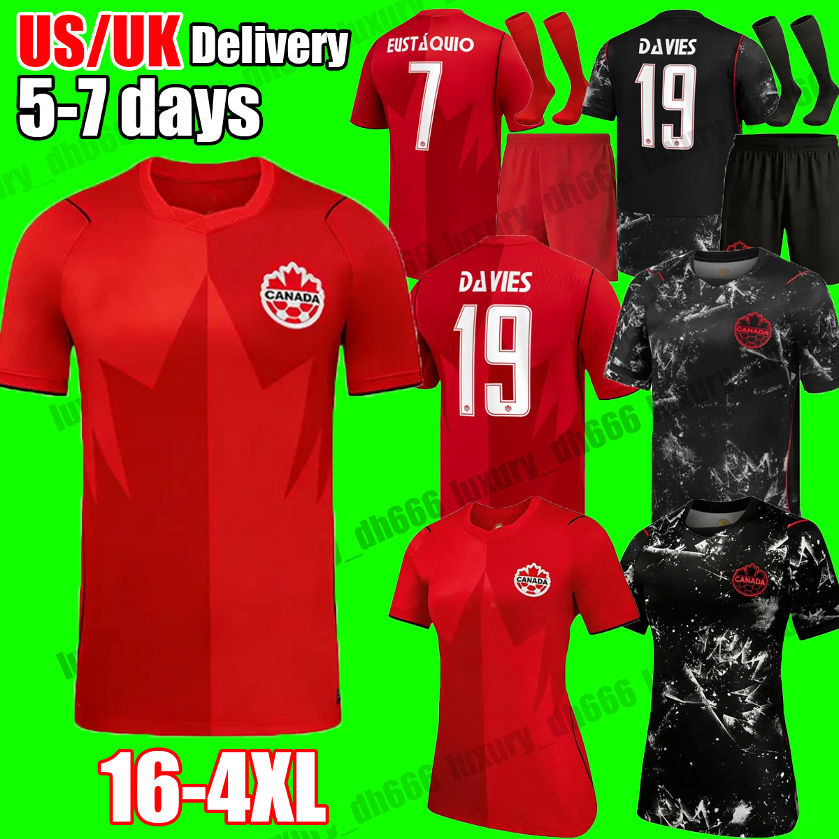 4XL Canada soccer jersey 2026 World Cup national team 26 27 DAVIES J.DAVID LARIN UGBO CAVALLINI MILLAR EUSTAQUIO FRASER football shirt home away third men kids kit XXXL