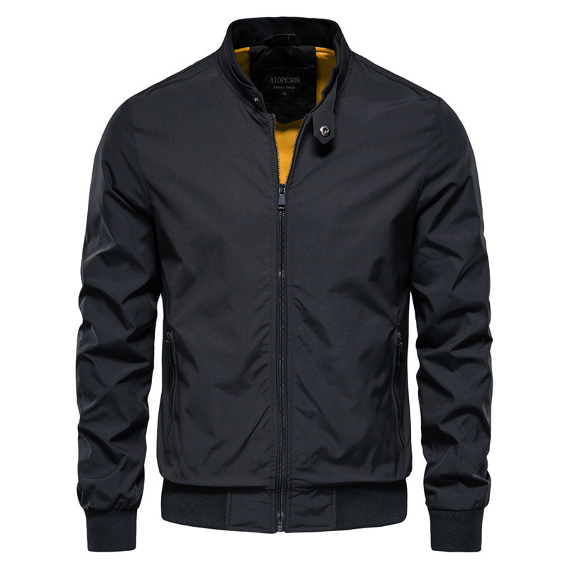 Spring And Autumn New Jacket Trendy Men's European Size Hoodie Casual Coat Fashion Trend Polo Shirt Outerwear Men's Thin Jacket