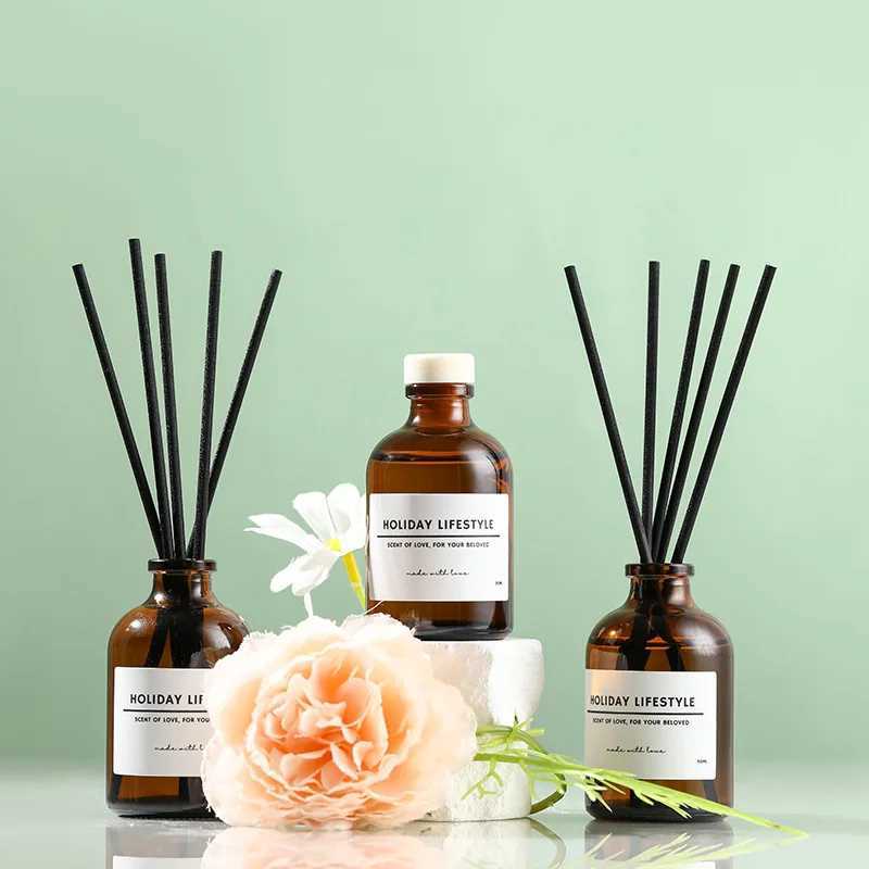 50ml Household Flameless Aromatherapy Rattan Aromatherapy Office Bathroom Bedroom Fragrance Essential Oil Light Fragrance D260317
