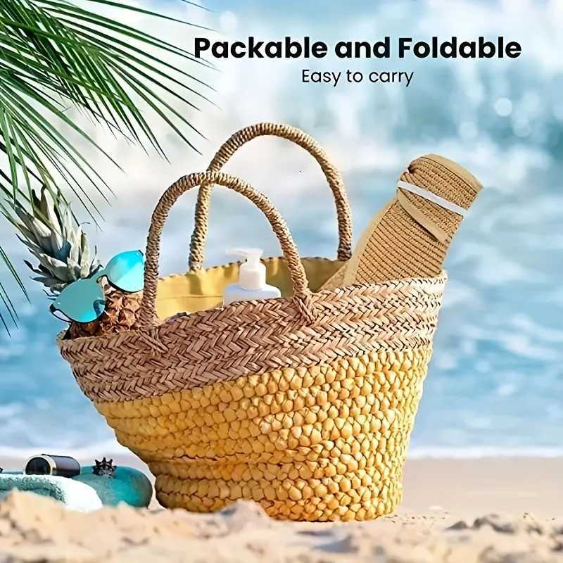 Women Summer Visors Hat - Stylish and UV-Resistant for Outdoor HikingFoldable Sun Cap Wide Large Brim Beach Straw Hats Chape H260317 - view 6