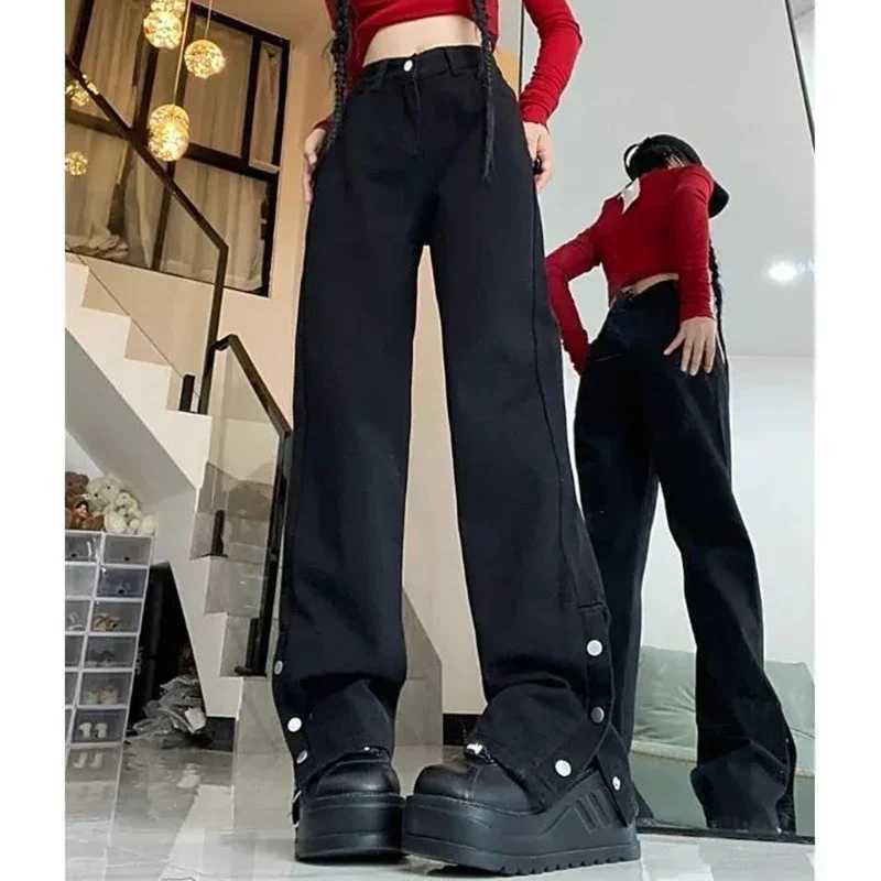 Ins High Street s High Waist Jeans Female Classic Retro Straight Leg Denim Trousers Lady Korean Casual Daily Pants M260317