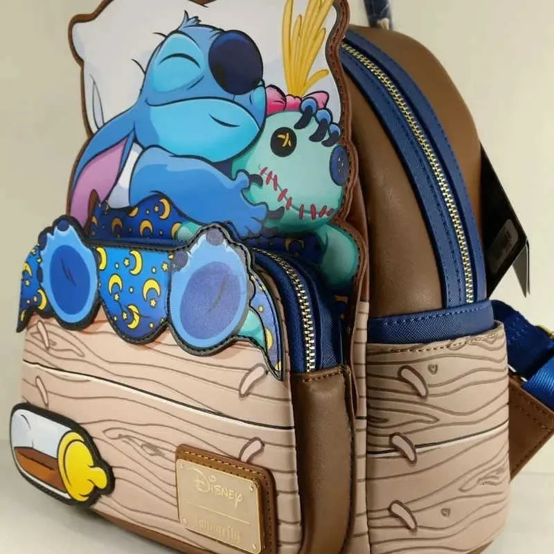 Hot selling Loungefly Disney Bed Mini Backpack Purple Sewing Womens Christmas Gift