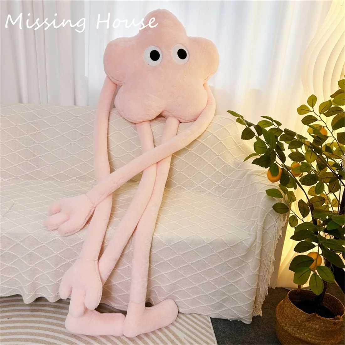 Funny Eyes Pink Star Flower Long Leg Arms Soft Pillow Cushion Cartoon Home Sofa Car Bedroom Cartoon Gift D260317