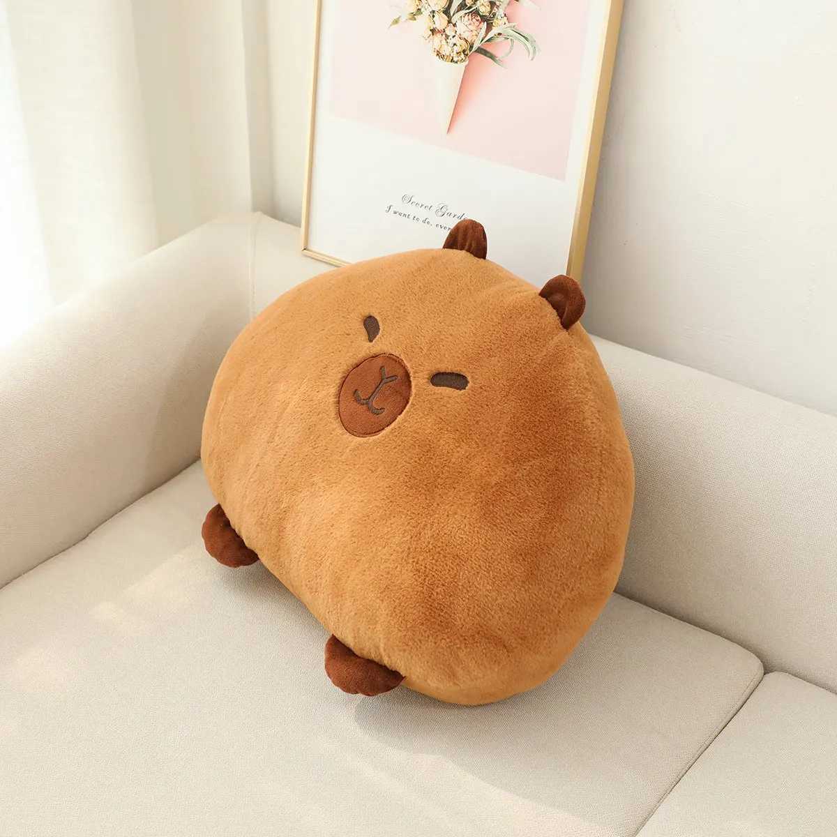 48X 28cm Creative Pillow Capybara Home Cushion Sofa Living Room Decorative Mat Office Waist Pillow D260317