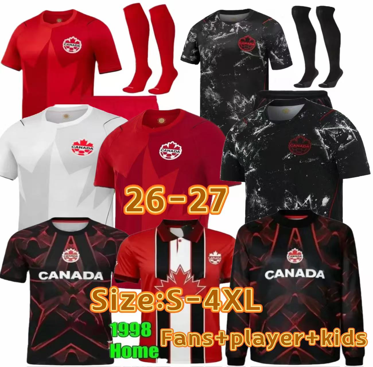 2026 Canada Soccer Jerseys 26 27 World Cup national team DAVIES J.DAVID LARIN MILLAR EUSTAQUIO BECKIE SHAFFELBURG BUCHANAN football shirt MenCanada Kids Kit 4XL