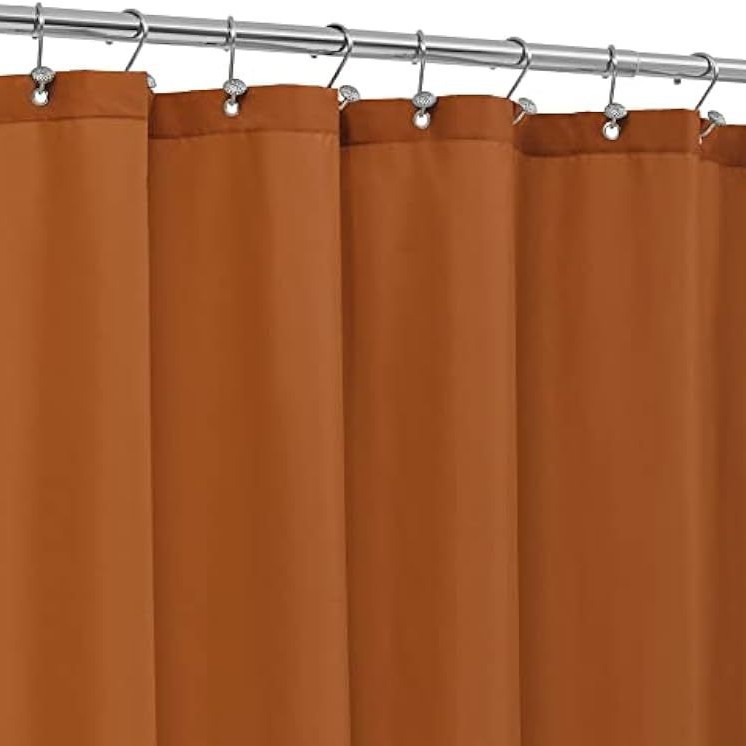 YL-38361 Solid Color Imitation Linen Shower Curtain, Solid Color Polyester Bathroom Curtain, Hotel Toilet Partition Curtain Customization