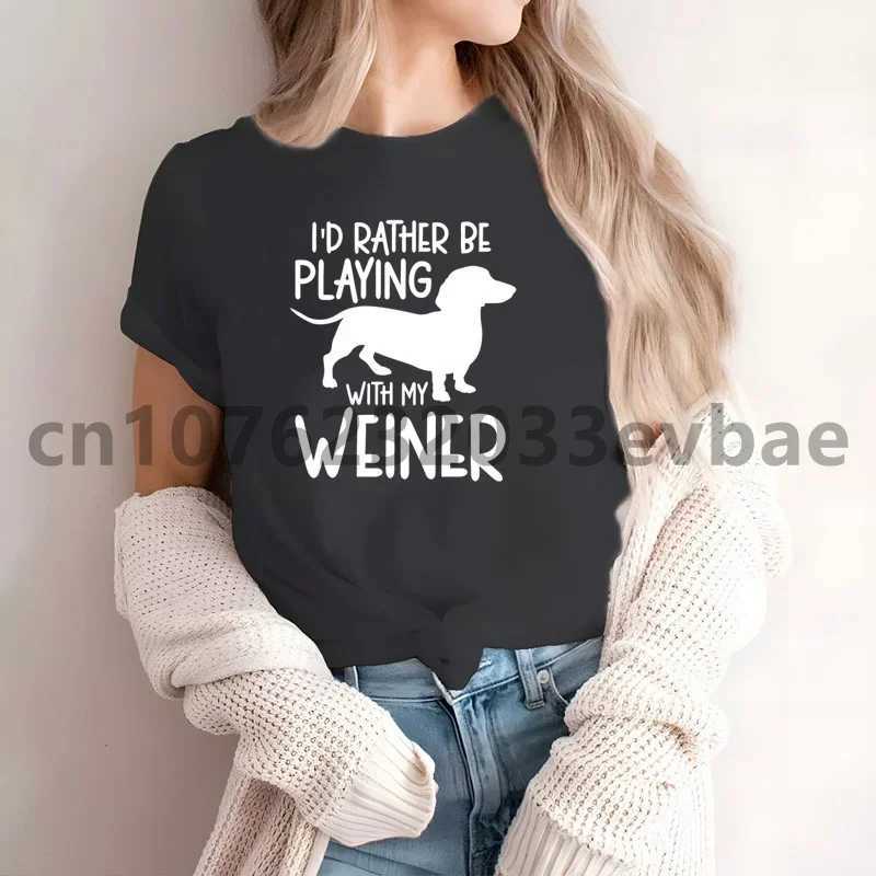 Dachshund Teckel Cute Dog Womens Casual Ladies Clothes High-fashioned Short-sleeved T-shirt Womens Shirt M260317