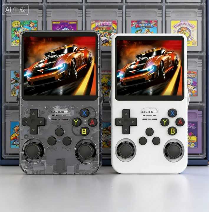 R36S Classic Retro Game Console with ARKOS System Video Games Single Card Portable Hand-held Gaming Console Kids Gift 35 InchT260316
