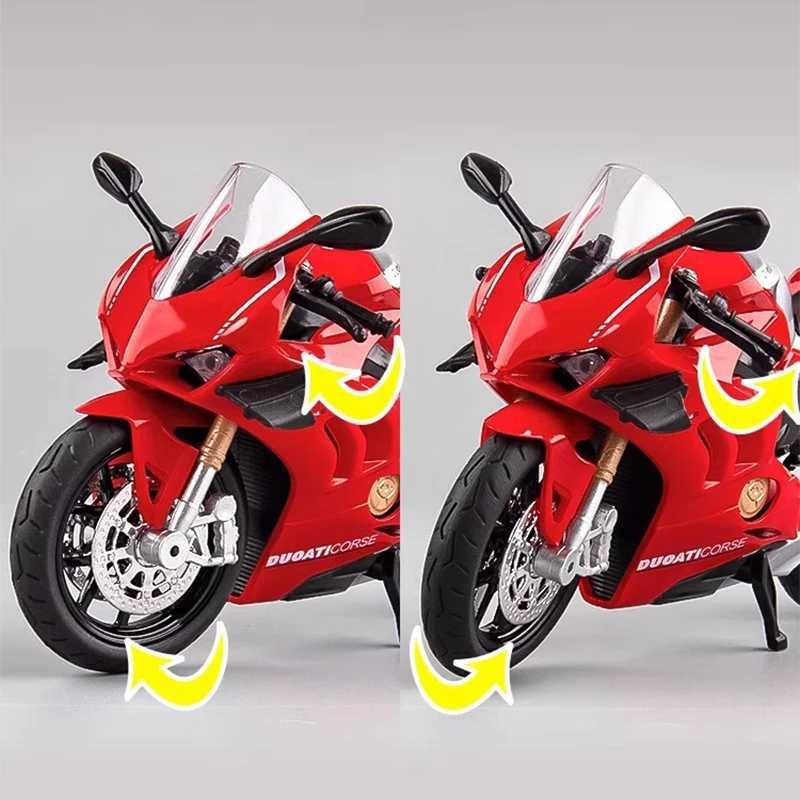 112 Ducati Panigale V4S Model Alloy Motorcycle Diecast Computer Desktop Ornaments Trendy Display Gift for Friend Kids Toys D260317