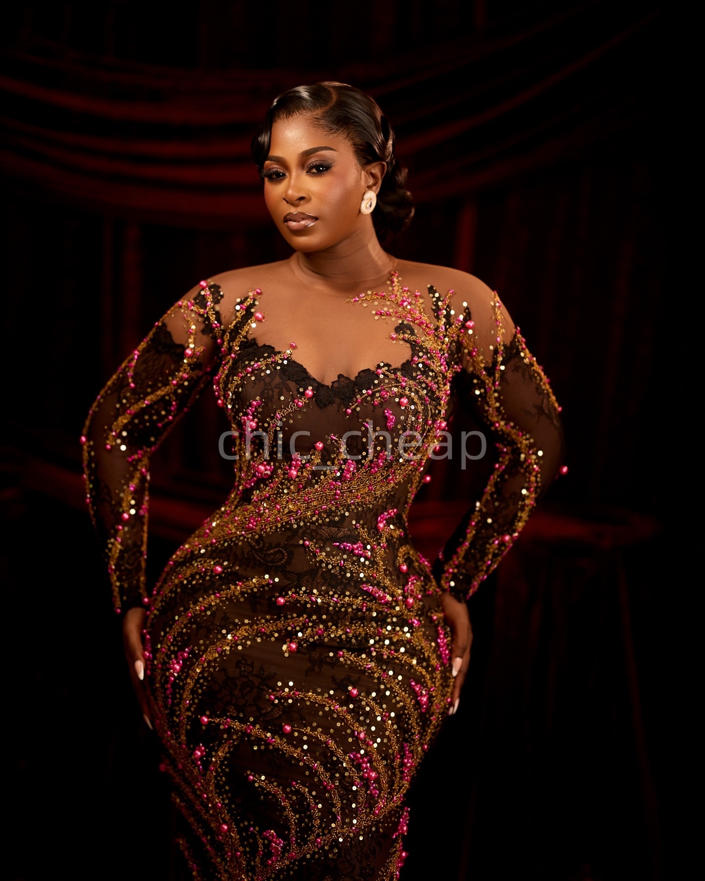 2K26 Aso Ebi Brown Prom Dress 2026 Mermaid Prom Dress Lace Beaded Pearls Lace Vintage Evening Dresses Birthday Party Formal Receiption Gowns Dresses Z
