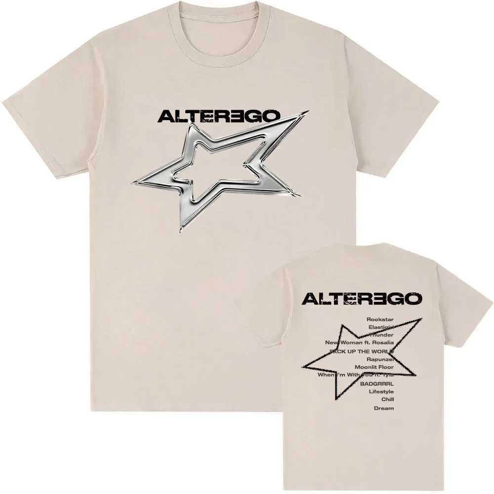 Koran Singer Album Alter Ego Graphic Tshirts LISA Fashion Hip Hop Streetwear Unisex Summer Cotton Tees Men Women Clothing Male M260317