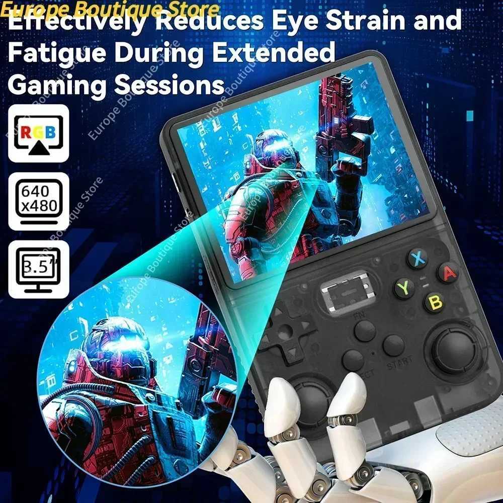 R36S Classic Retro Game Console with ARKOS System Video Games Single Card Portable Hand-held Gaming Console Kids Gift 35 InchT260316