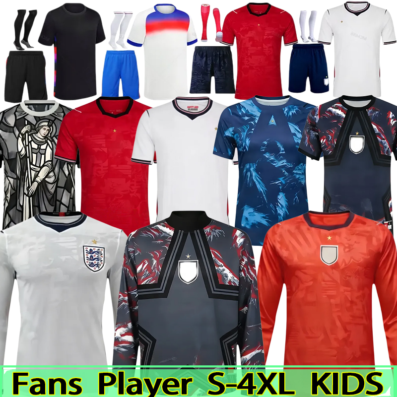 26 27 England football shirt Retro GASCOIGNE Soccer Jersey BELLINGHAM RASHFORD KANE SAKA RICE FODEN 2026 National Team Home White Away Tracksuit Men Kids Kit 34XL