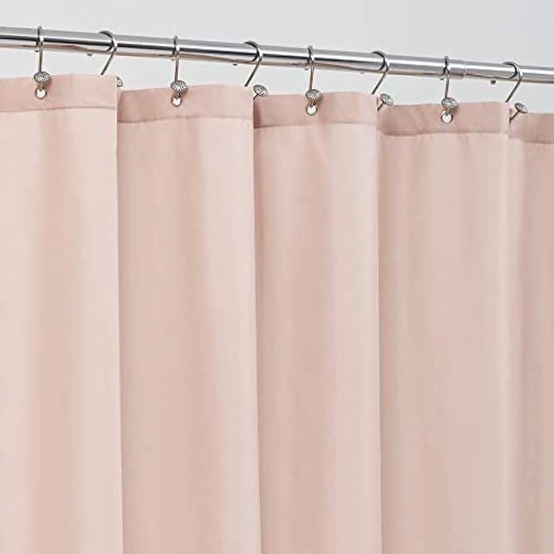 YL-38358 Solid Color Imitation Linen Shower Curtain, Solid Color Polyester Bathroom Curtain, Hotel Toilet Partition Curtain Customization