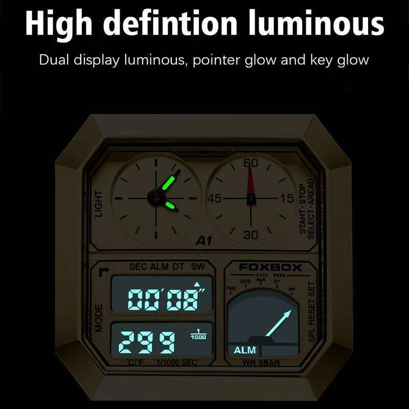 FOXBOX LIGE Fashion Luxury Electronic Man Watch Business Stainless Sport Military Waterproof Watches for Men Dual Digital Clocks