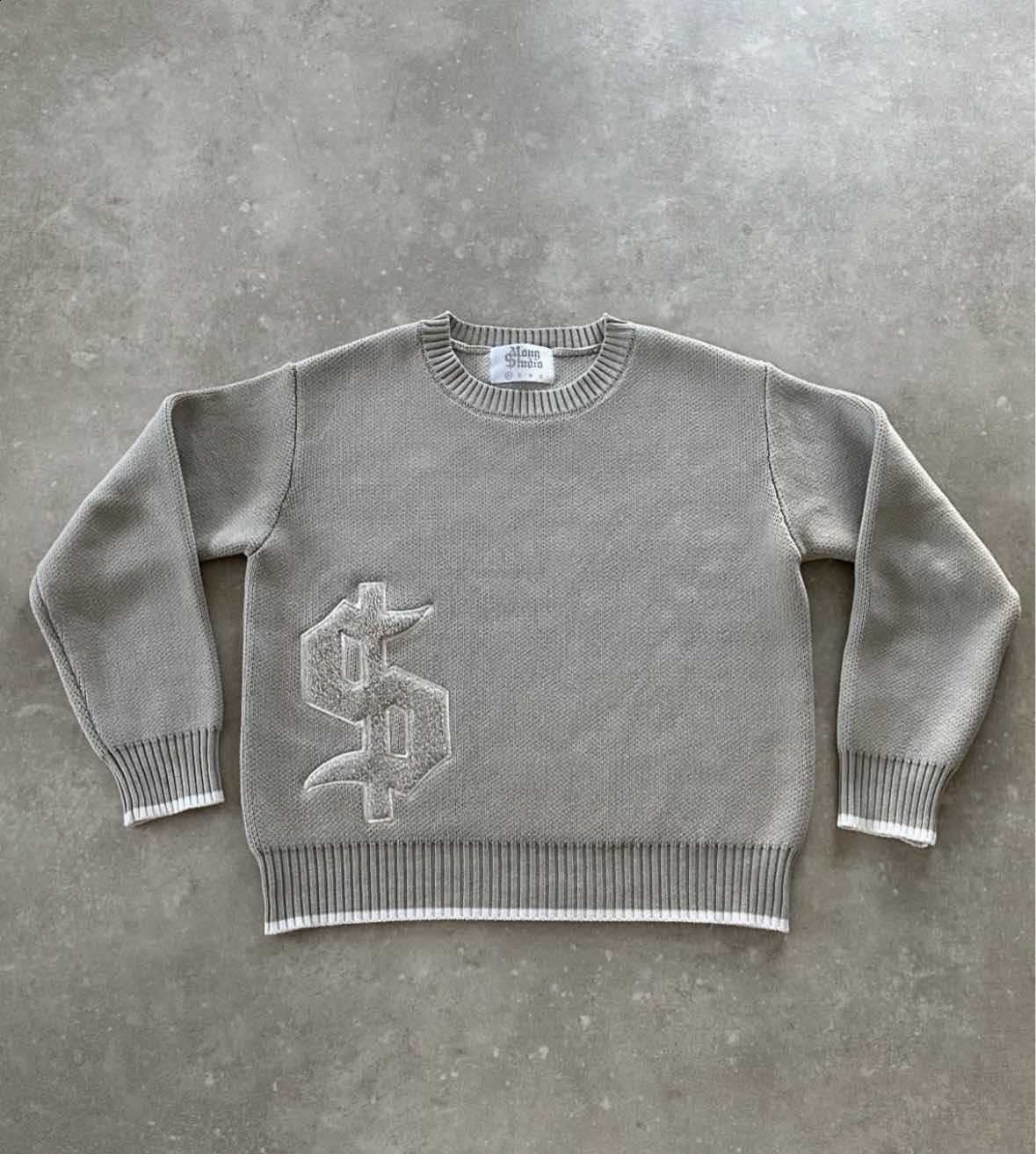 Mens Sweater Knit Winter Oversized Vintage Long Sleeve Tops Jumper Pullover Y2k Streetwear Graphic Fashion Clothing 240818