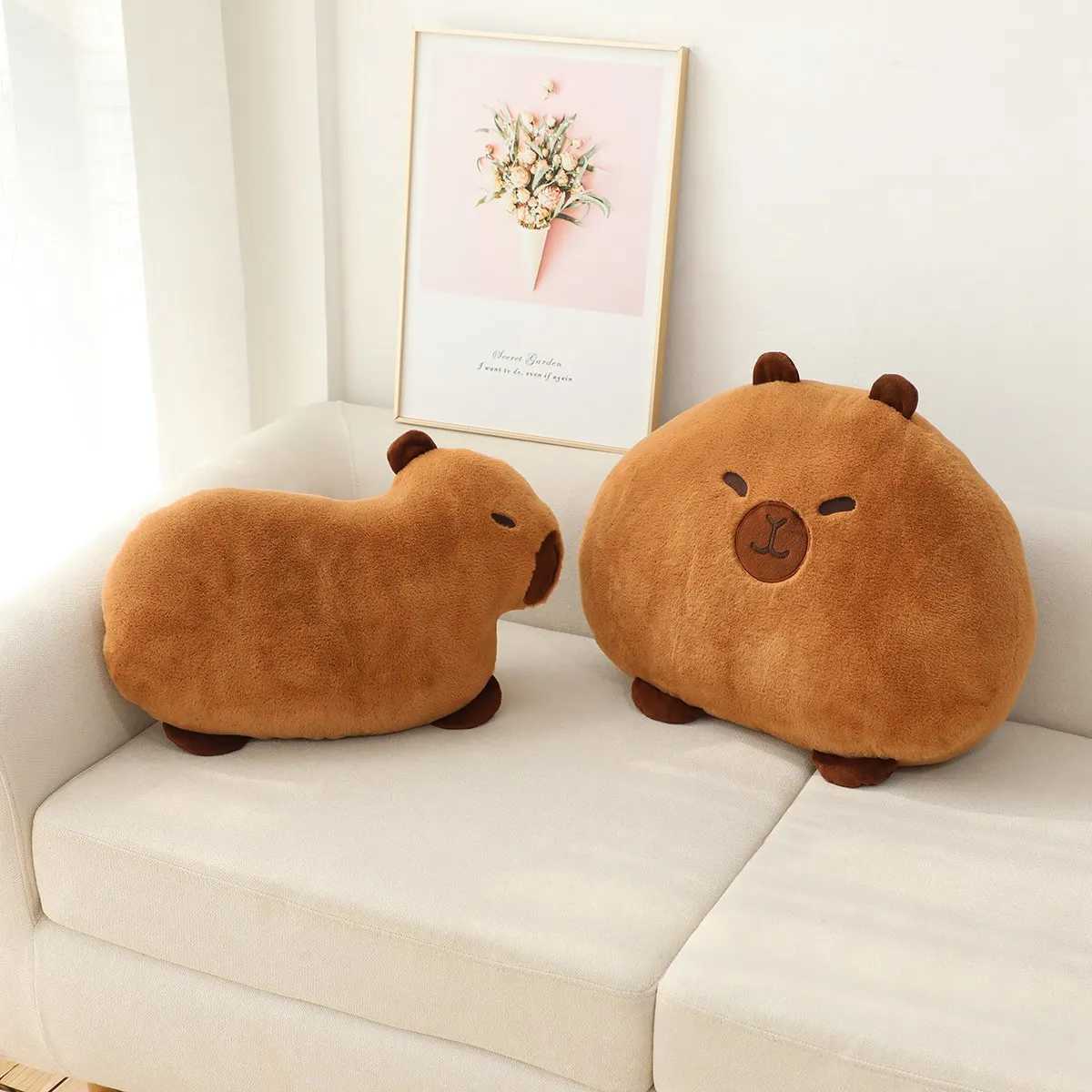 48X 28cm Creative Pillow Capybara Home Cushion Sofa Living Room Decorative Mat Office Waist Pillow D260317