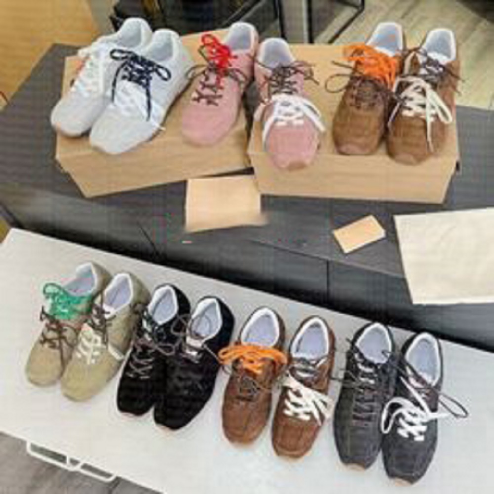 miushoes Designer NEW 530 Canvas leather sneakers Low Heel flats Knot Loafers Luxury Women irregularity Matte Running Casual shoes