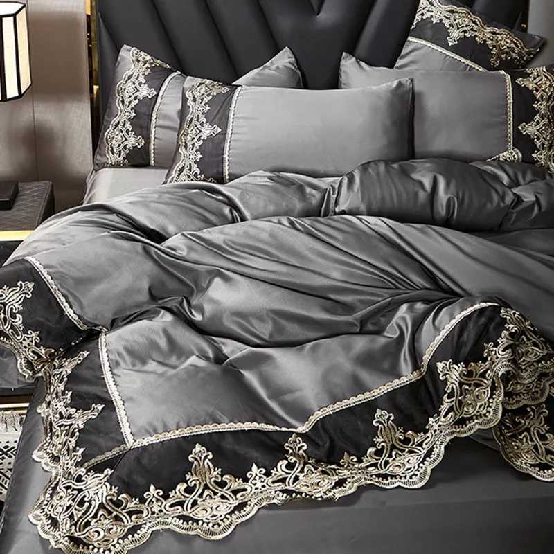 Summer European Ice Rayon Bed Skirt Bedding Set Skin-Friendly Silky Quilt Kit for Sleepers Ice Silk Cozy Cooling Bedspread Sets D260317